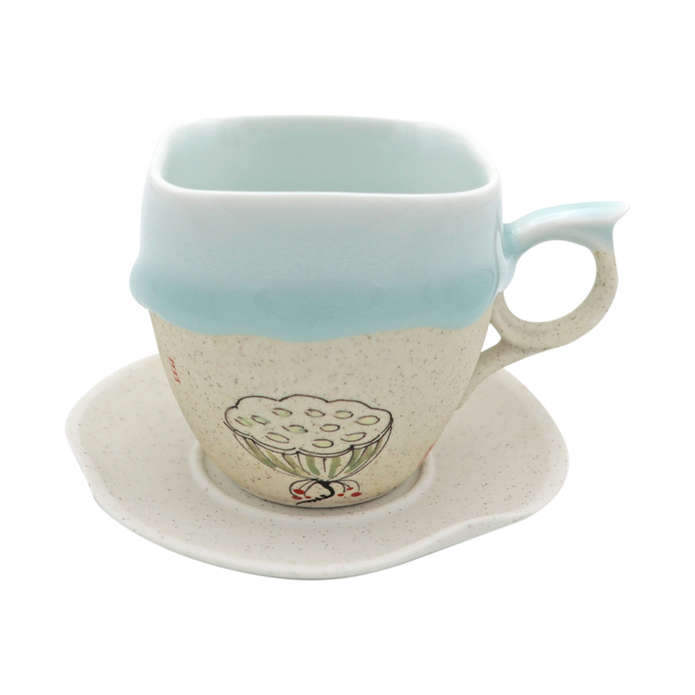 冰淇淋咖啡杯(蓮藕)(小)(方口)