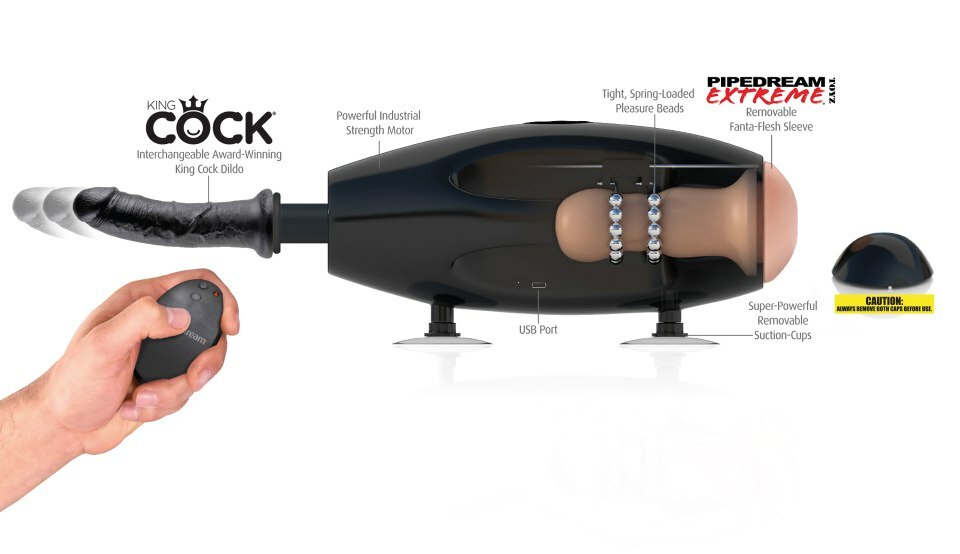 〔美國品牌〕Fetish Fantasy Extreme 兩用性愛機器 - 黑色