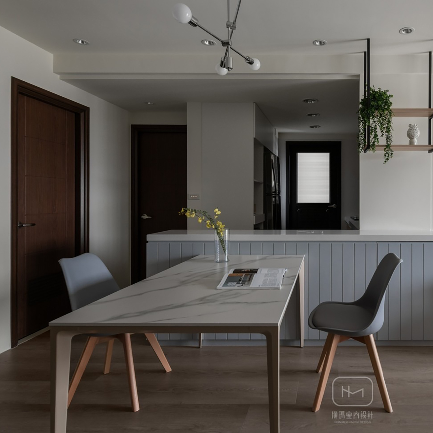 Hermes輕奢極簡四腳岩板桌