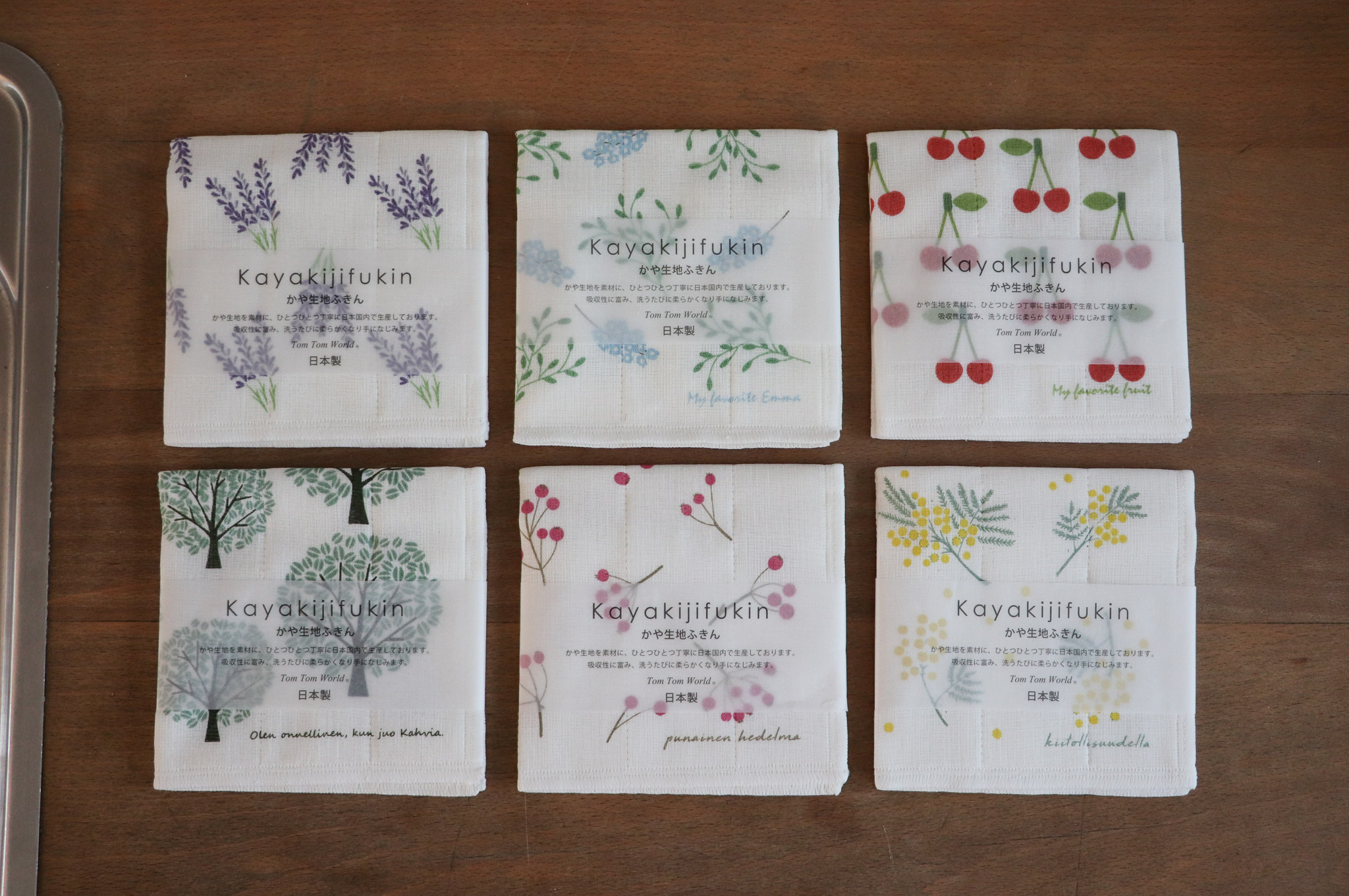 日本 Kayakijifukin 花草系列 蚊帳生地 抹布