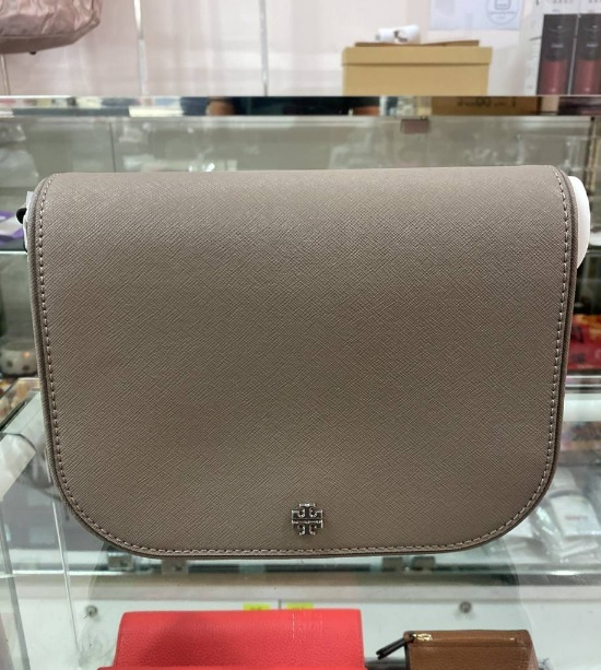 [S] TORY BURCH EMERSON CROSSBODY,GREY HERON, 134839-082 (STB147)