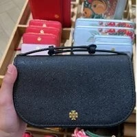 [S] TORY BURCH EMERSON TOP HANDLE CROSSBODY,BLACK, 134841-001 (STB148)