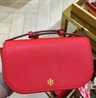[S] TORY BURCH EMERSON TOP HANDLE CROSSBODY,BEARBERRY, 134841-608 (STB149)