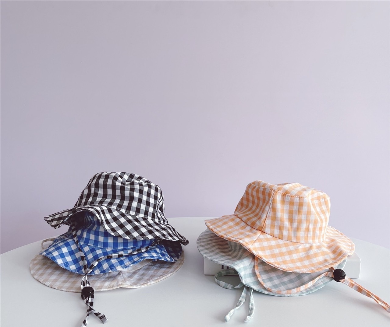 挺版格子漁夫帽