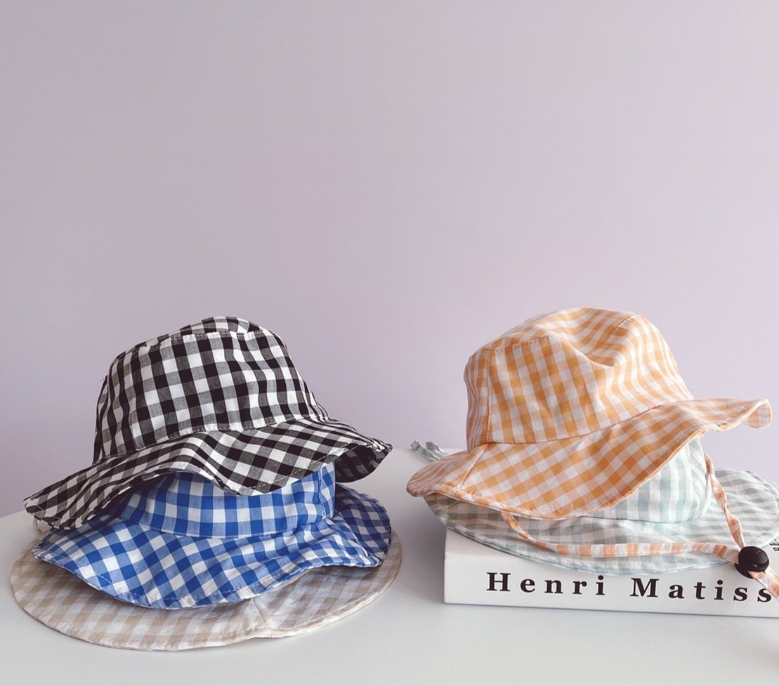挺版格子漁夫帽