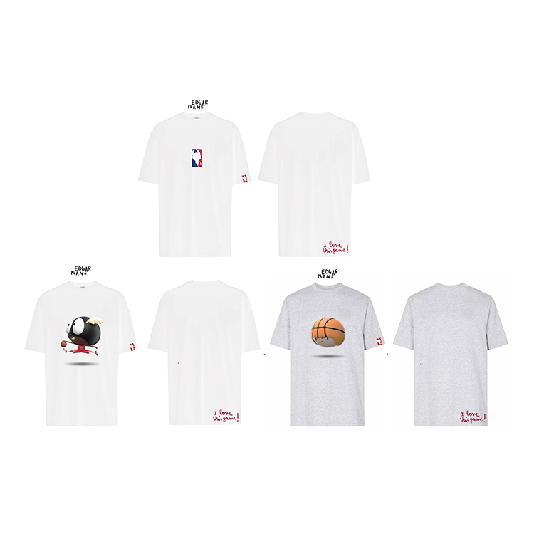 Edgar Plans x NBA 75th x NBA 75th Logo and Character Tee Limited Edition