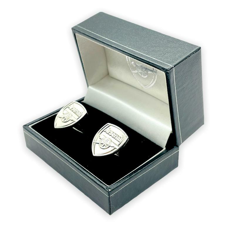 阿仙奴純銀色會徽袖口扣