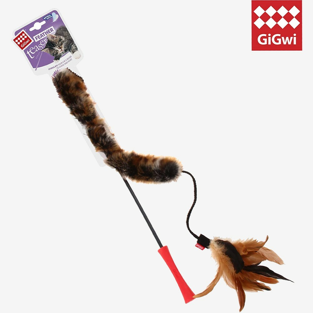 GIGWI - Feather Teaser 長毛絨魔力貓棒
