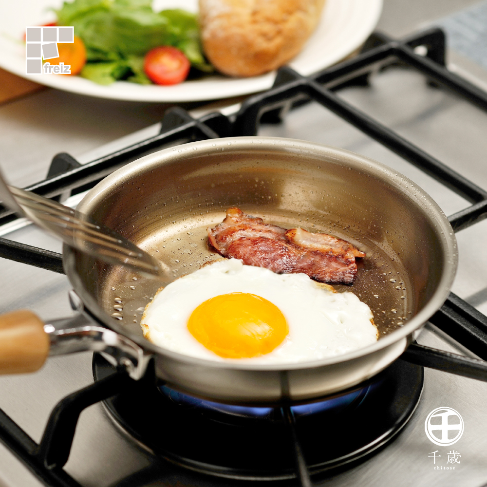 【日本和平】千歲CS-006木柄平底鐵鍋 / 16cm