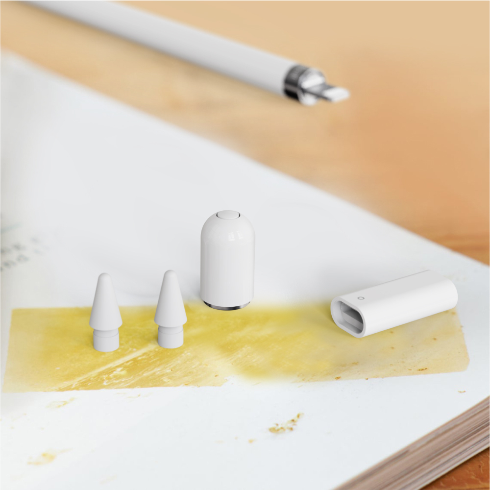 Apple Pencil 1st Generation Magnetic Pen Cap/Charging Adapter/Replacement Pen Tip Replacement Set - Gadgets - Other Materials White