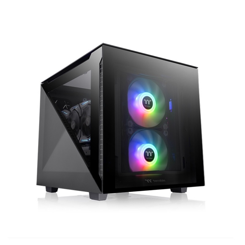 米特3C數位–Thermaltake 曜越 Divider 200 TG 橫躺式/小型強化玻璃機殼/黑CA-1V1-00S1WN-00/白CA-1V1-00S6WN-00