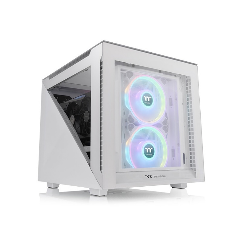 米特3C數位–Thermaltake 曜越 Divider 200 TG 橫躺式/小型強化玻璃機殼/黑CA-1V1-00S1WN-00/白CA-1V1-00S6WN-00