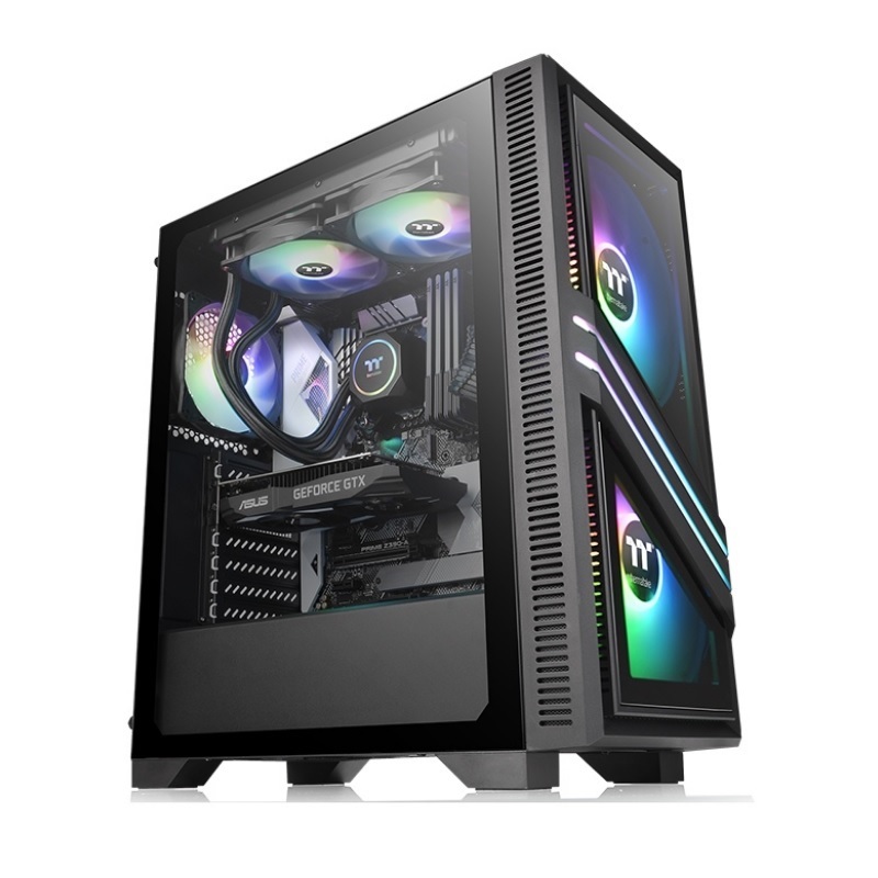 米特3C數位–Thermaltake 曜越 Versa T35 RGB 玻璃直立式機殼/CA-1R7-00M1WN-00