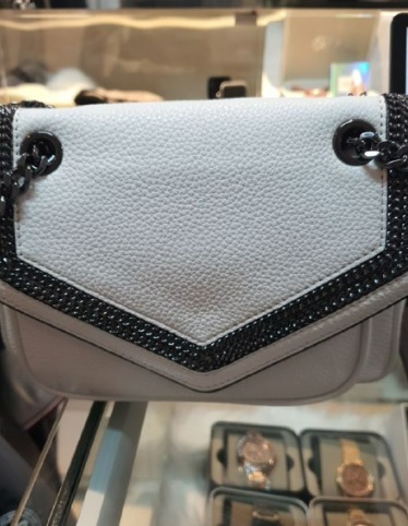 [S] DKNY R113AM44-WG8 ZIA SM FLAP SHOULDER BAG,WHITE, 794278650608 (SD139)
