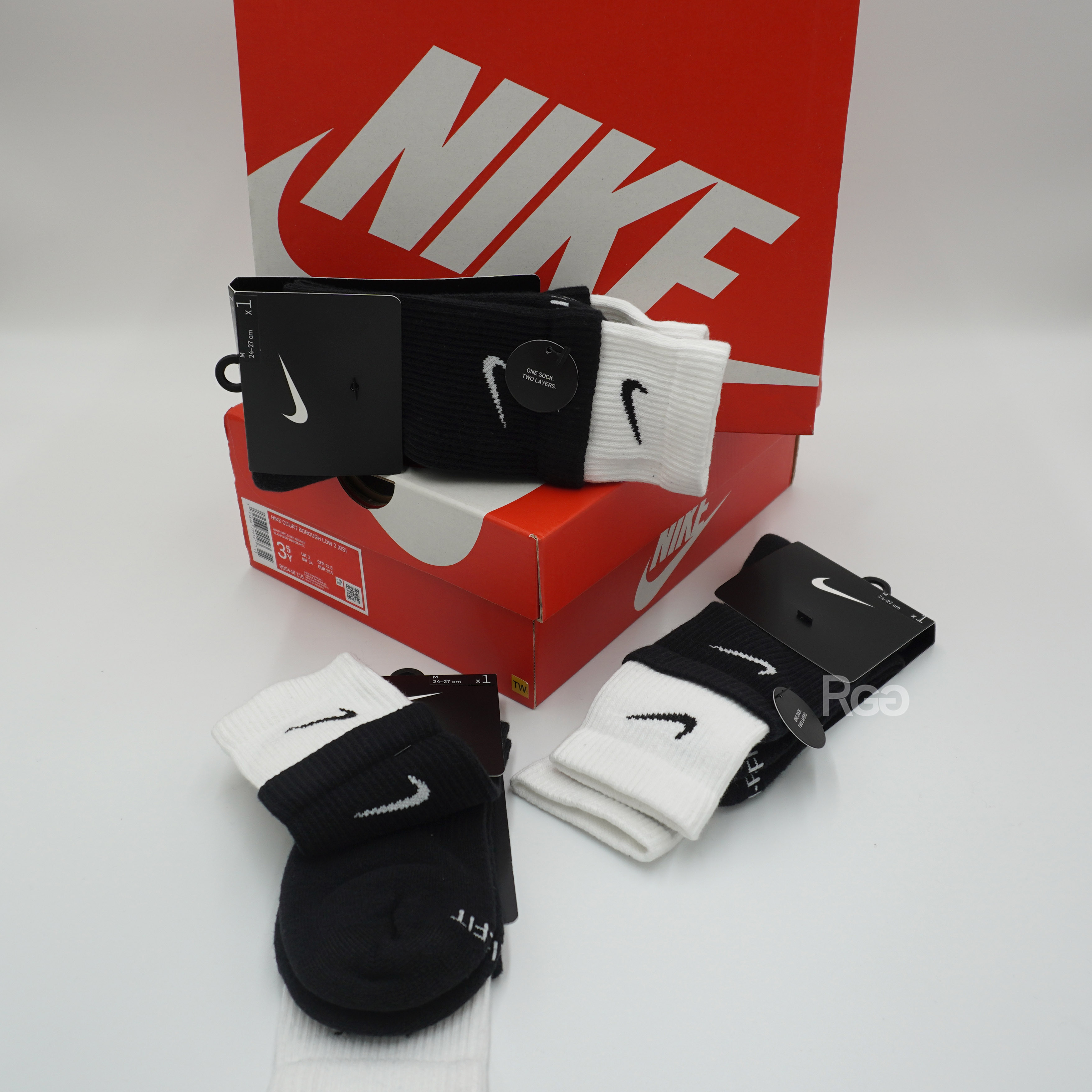 Nike One Sock Two Layers 雙層 雙勾 長襪 (DD2795-011)