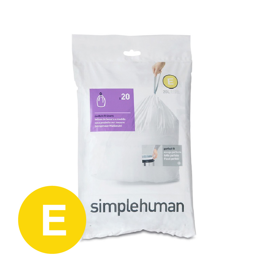 美國品牌SIMPLEHUMAN 20個裝 20L塑膠垃圾袋 Code E  -CW0164