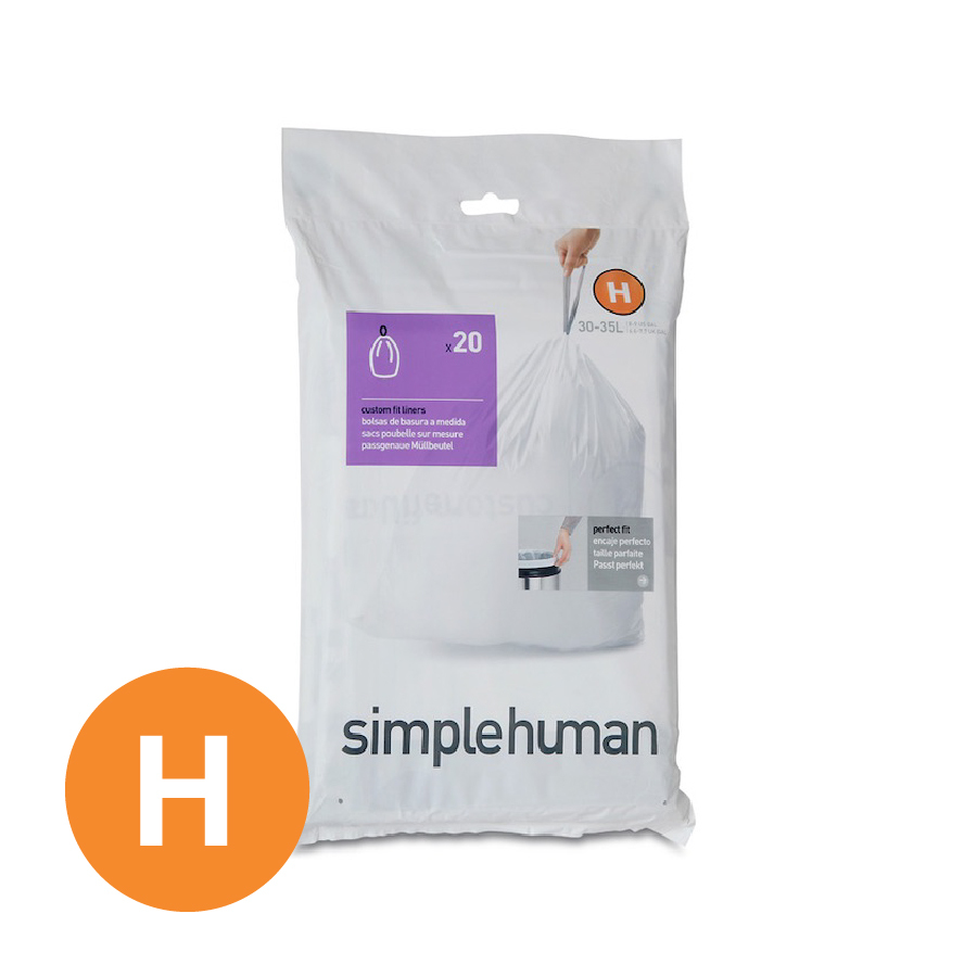 美國品牌SIMPLEHUMAN 20個裝 30-35L塑膠垃圾袋 Code H  -CW0168