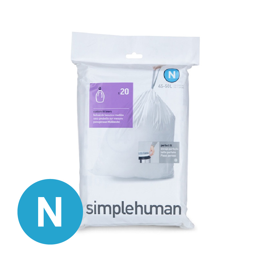 美國品牌SIMPLEHUMAN 20個裝 45-50L塑膠垃圾袋 Code N - CW0174