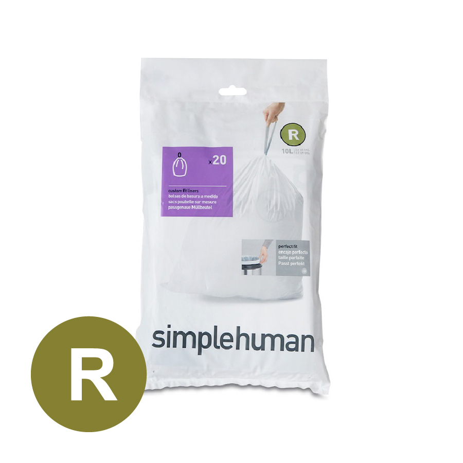 美國品牌SIMPLEHUMAN 20個裝10L塑膠垃圾袋 Code R   -CW0201