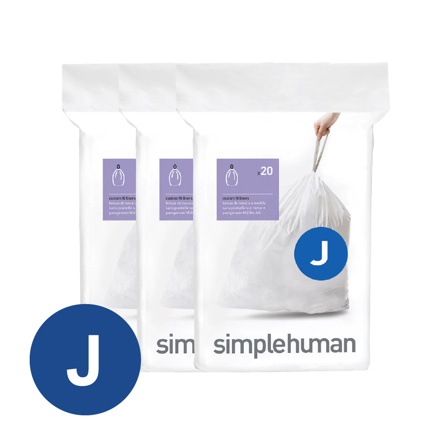 美國品牌SIMPLEHUMAN 3x20個裝 30-45L塑膠垃圾袋 Code J -CW0259