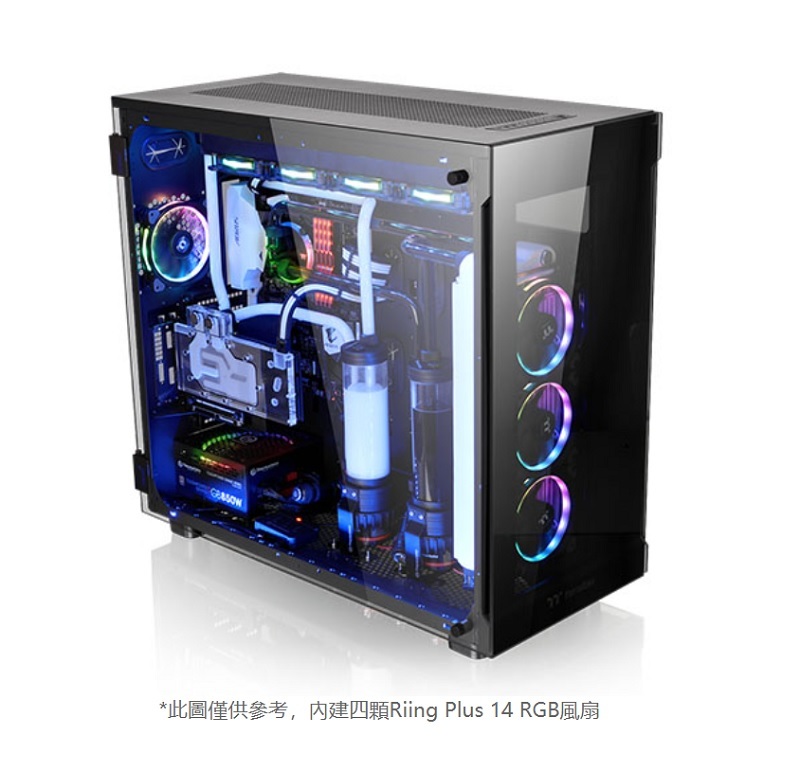 米特3C數位–曜越 View 91 TG RGB強化玻璃直立式機殼/CA-1I9-00F1WN-00
