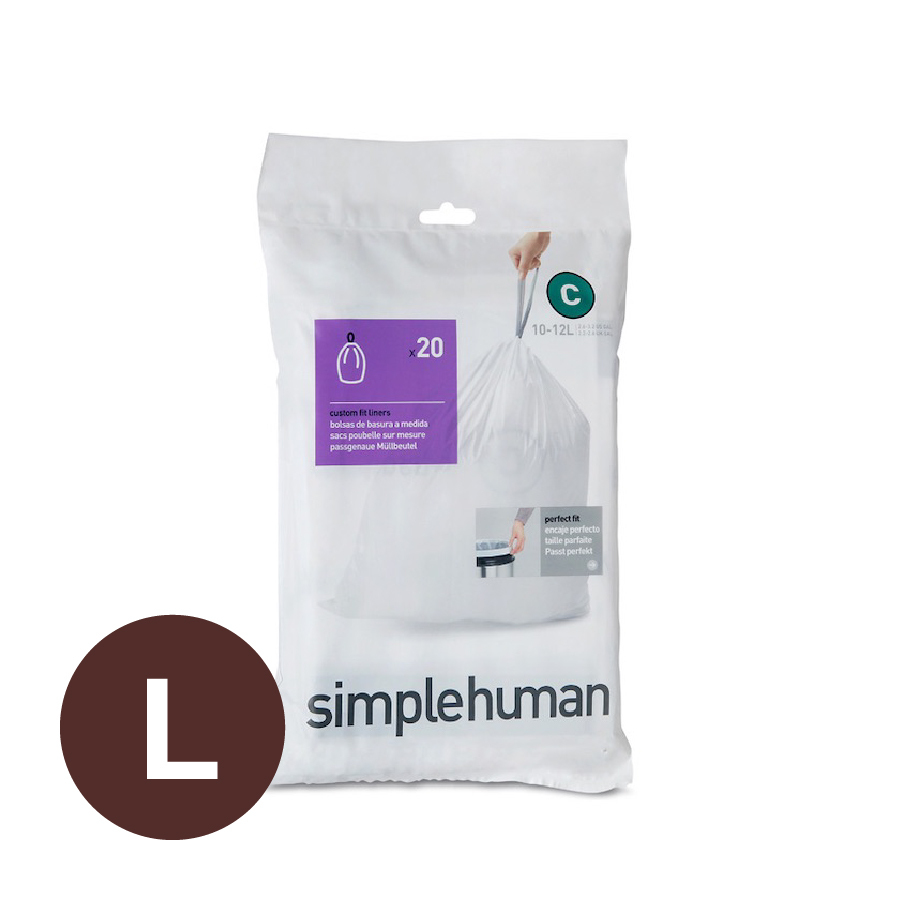 美國品牌SIMPLEHUMAN 20個裝 18L塑膠垃圾袋 Code L -CW0405