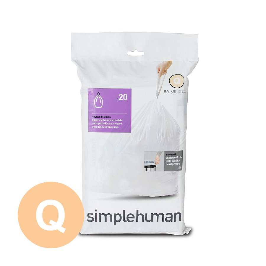 美國品牌SIMPLEHUMAN 20個裝 50-65L塑膠垃圾袋 Code Q -CW0176
