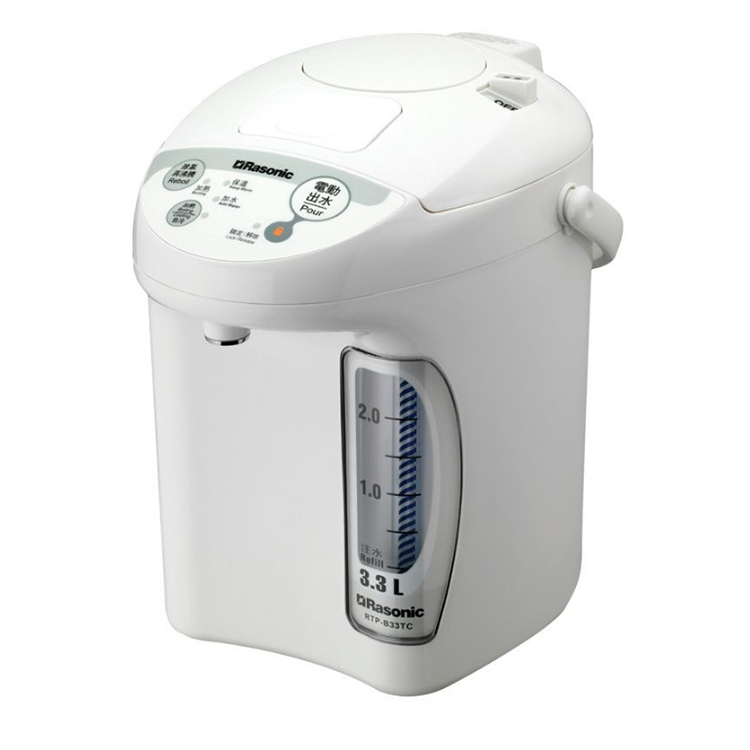 Rasonic 樂信 電動、碰杯或氣壓出水電熱水瓶 (3.3公升) RTP-B33TC