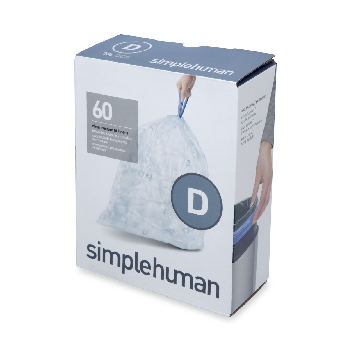 美國品牌SIMPLEHUMAN 3x20個裝 20L塑膠垃圾袋 Code D -CW0278