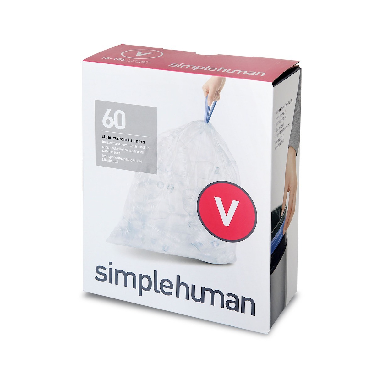 美國品牌SIMPLEHUMAN 3x20個裝16-18L塑膠垃圾袋 Code V -CW0277