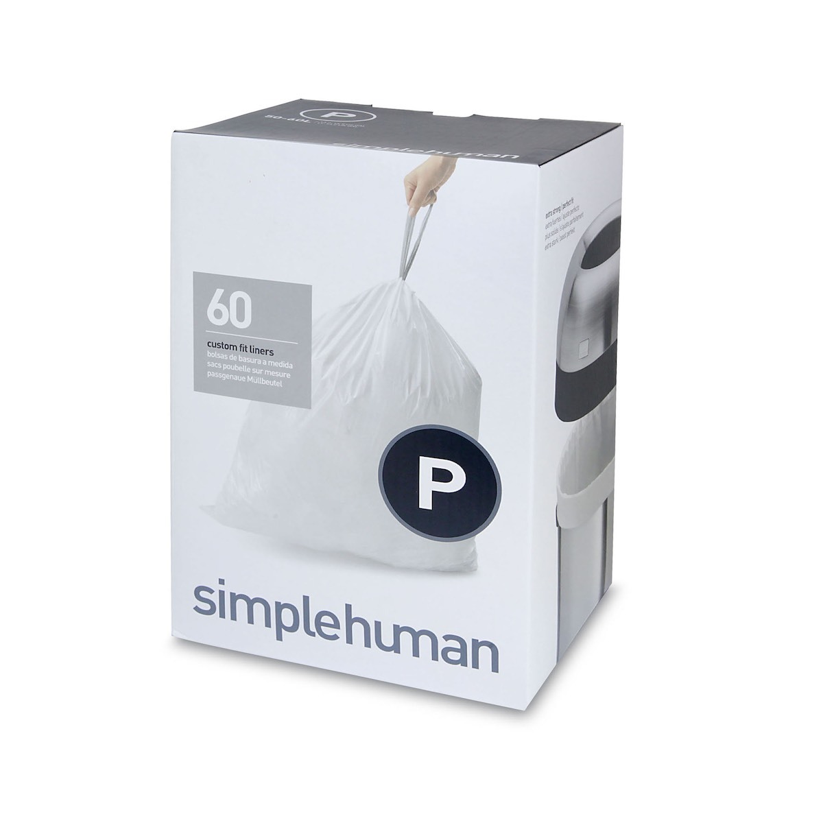 美國品牌SIMPLEHUMAN 3x20個裝50-60L塑膠垃圾袋 Code P -CW0263
