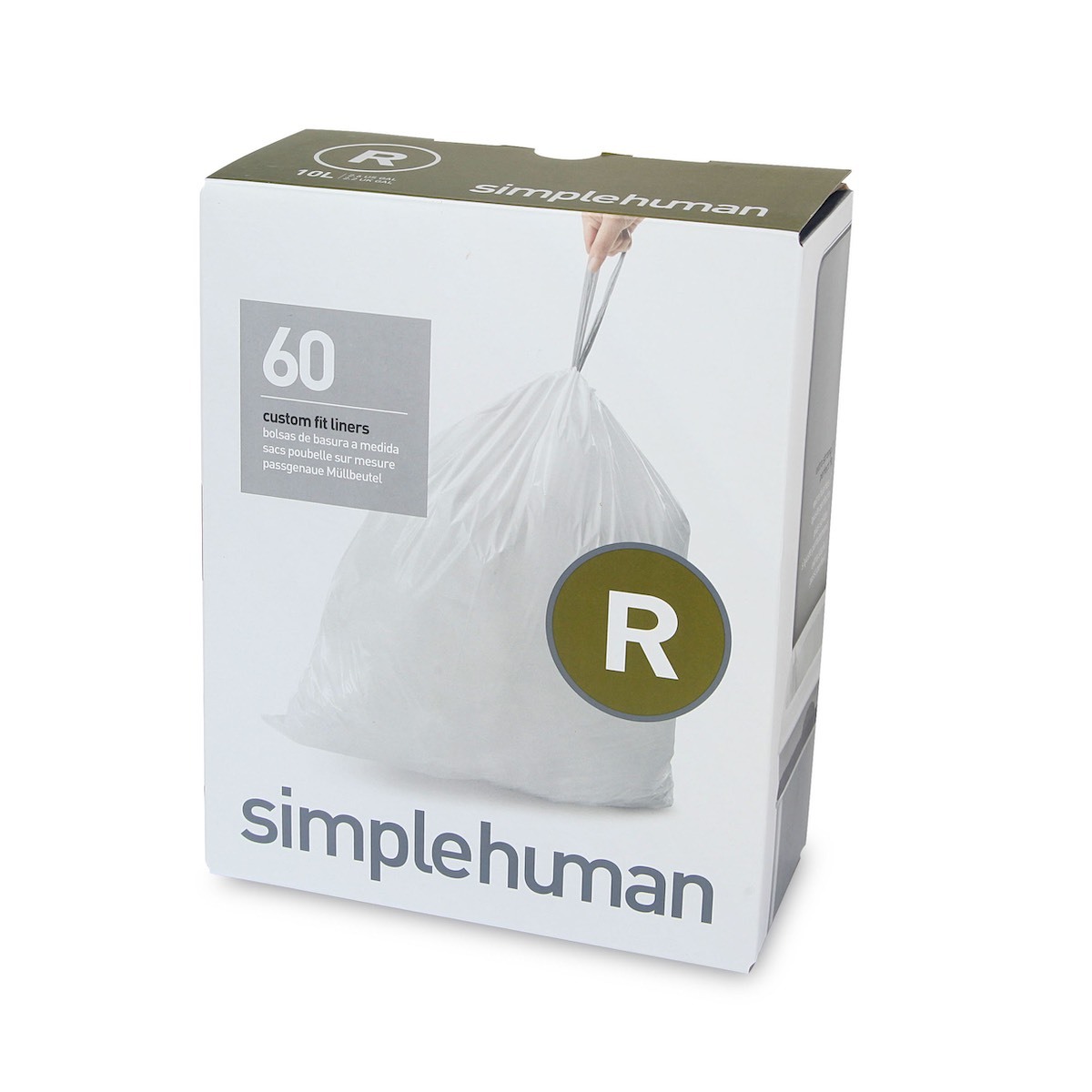 美國品牌SIMPLEHUMAN 3x20個裝10L塑膠垃圾袋 Code R -CW0253