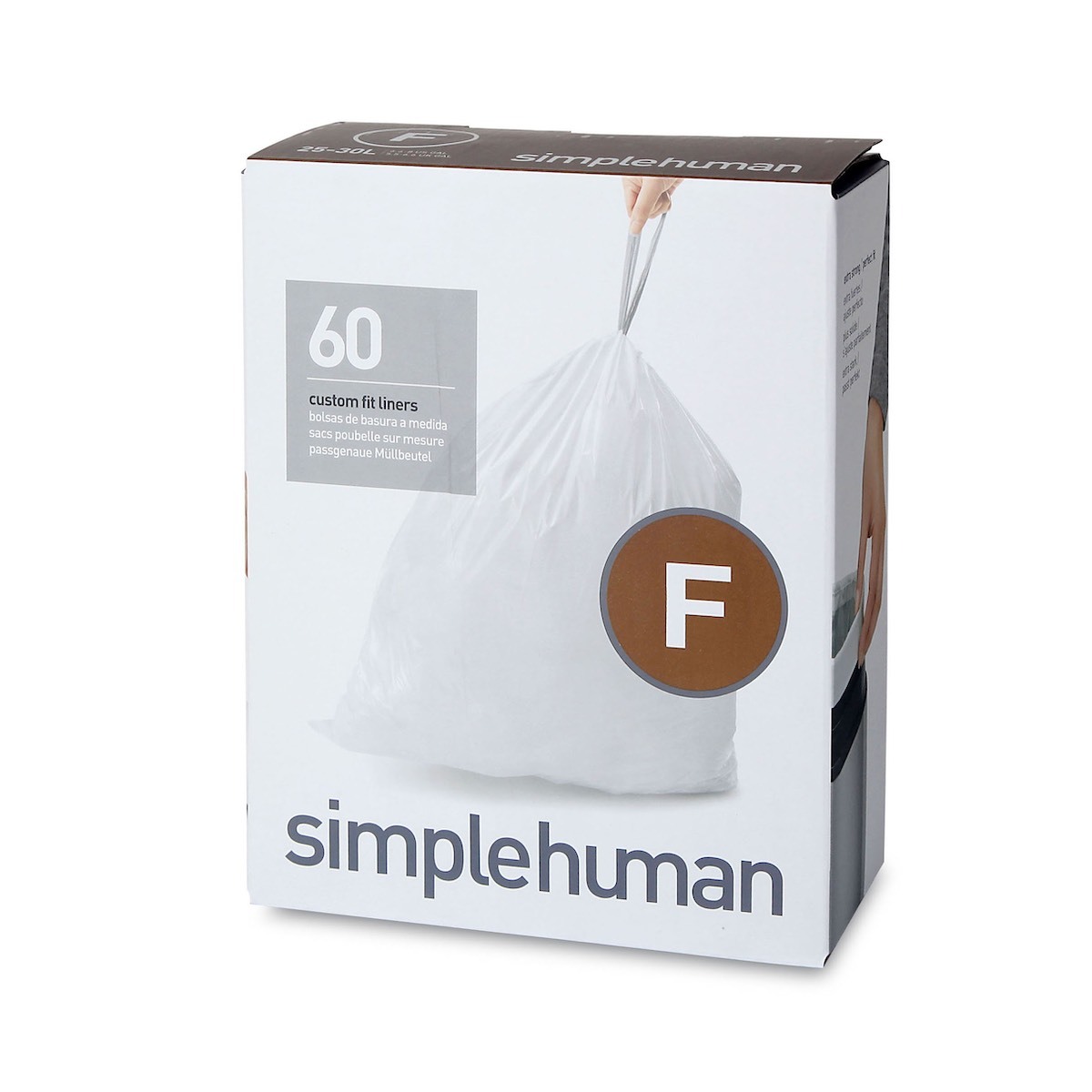 美國品牌SIMPLEHUMAN 3x20個裝 25-30L塑膠垃圾袋 Code F -CW0256