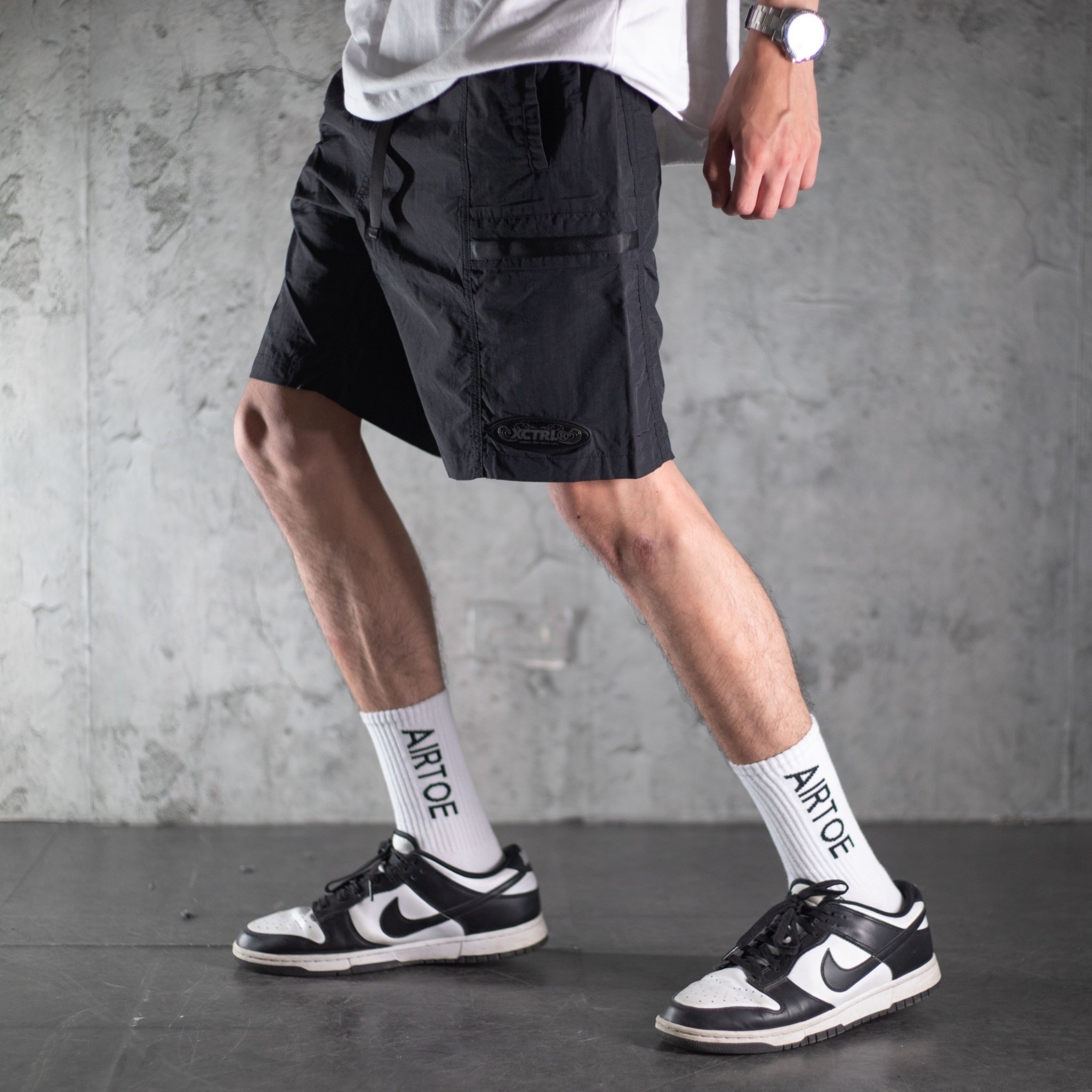 XCTRL 海浪標機能工裝短褲-黑