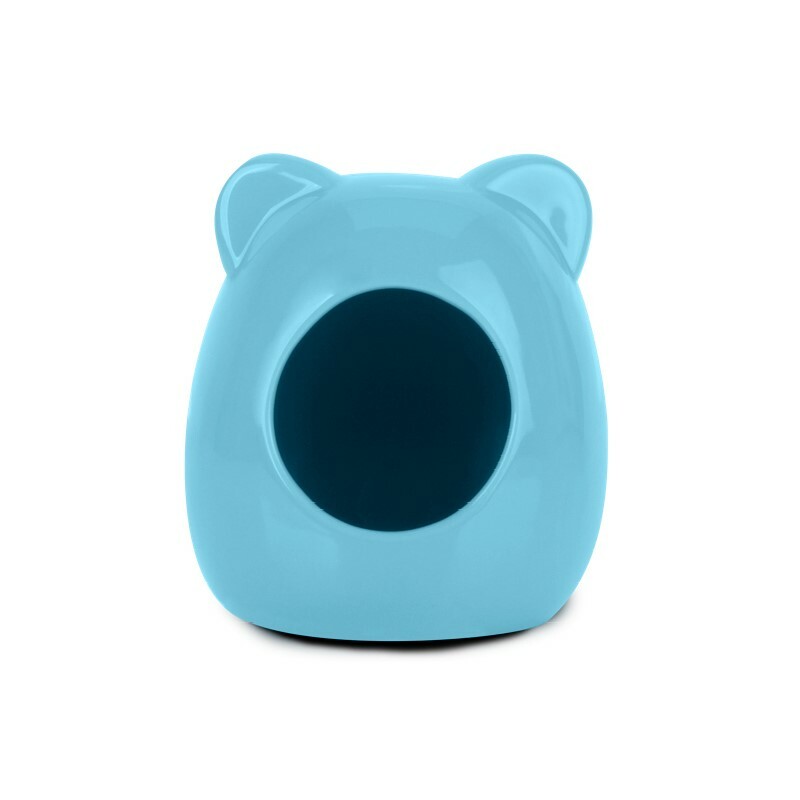 OIC 中貓形倉鼠瓷屋 - 藍色