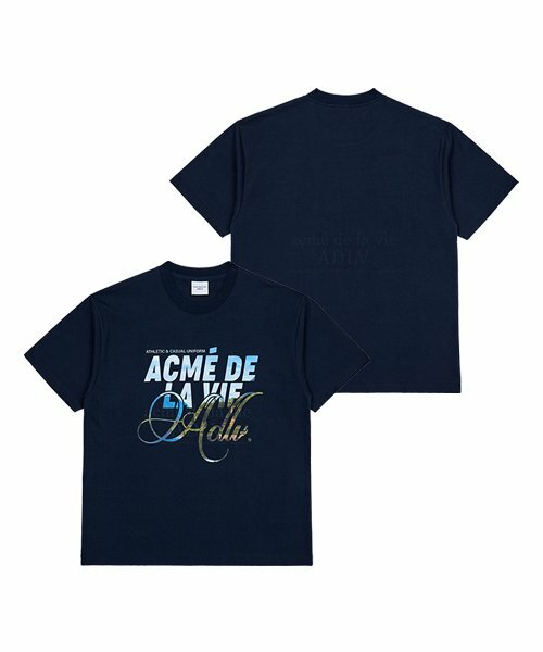 ACME DE LA VIE  BACKGROUND LOGO 短袖 短T 深藍 ADLV-22SS-SSLBKG-NVY