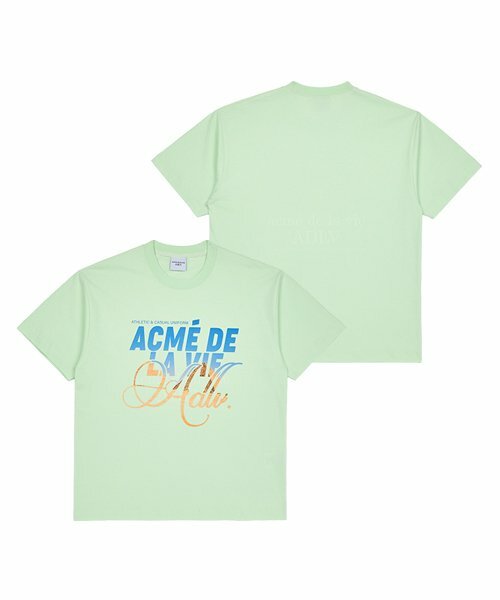ACME DE LA VIE  BACKGROUND LOGO 短袖 短T 淺綠 ADLV-22SS-SSLBKG-MNT