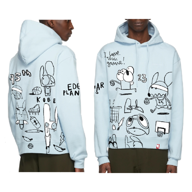 Edgar Plans x NBA 75th Embroidery Craft Logo and Artnote Hoodie Limited Edition