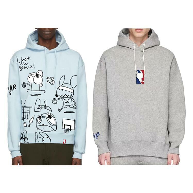 Edgar Plans x NBA 75th Embroidery Craft Logo and Artnote Hoodie Limited Edition