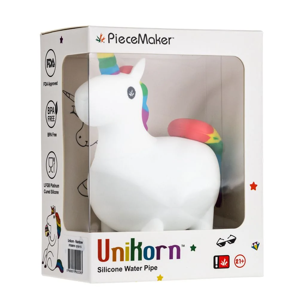 美國品牌 PieceMaker 獨角獸 / 夜光獨角獸 Bong 矽膠水煙壺 15cm