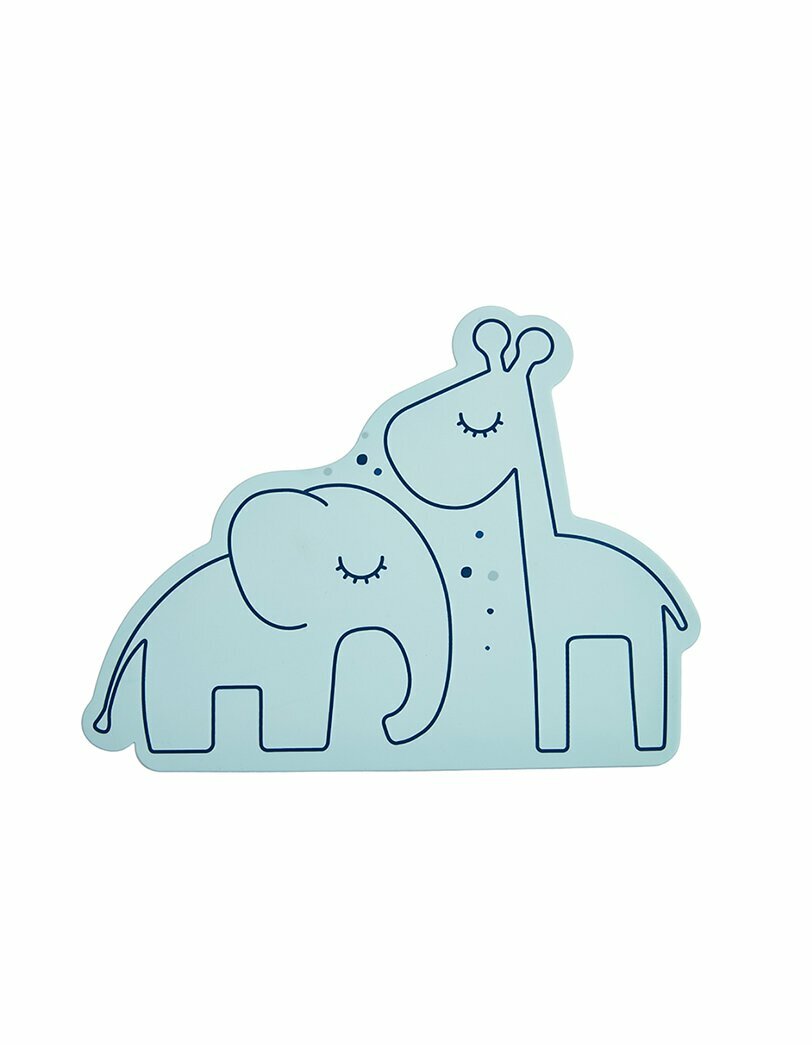 Done by Deer 矽膠餐墊 - 好朋友款 藍色