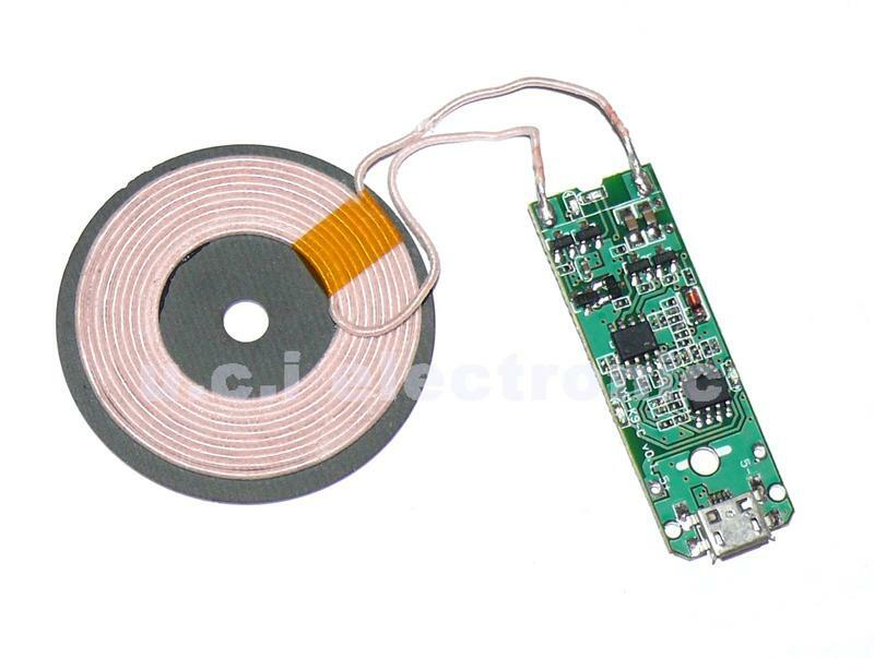 【UCI電子】(12-10) 新款 無線充電器模組 發射器 底座PCBA板+線圈通用QI標準帶LED燈方案