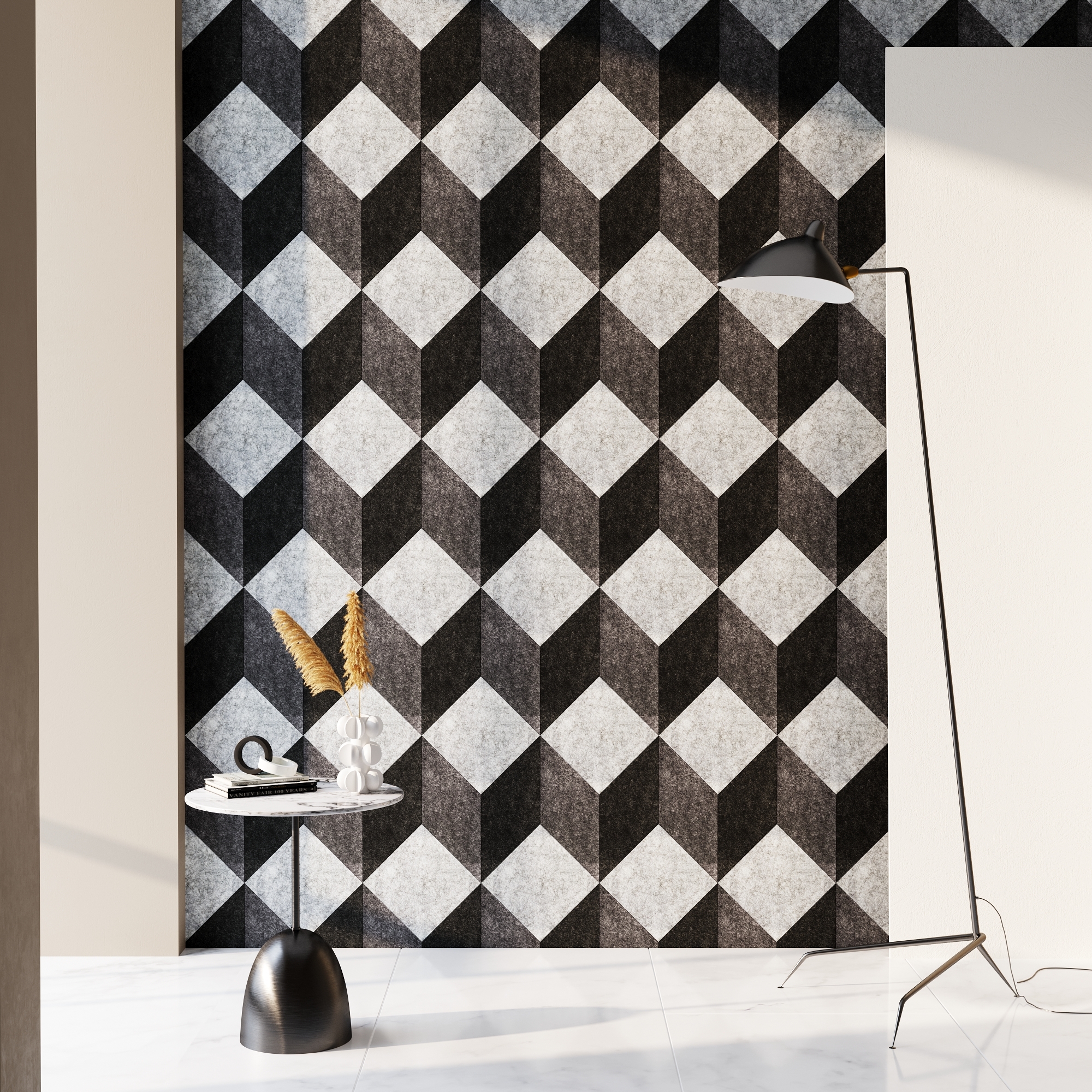Marble Block Pattern Wall Panel