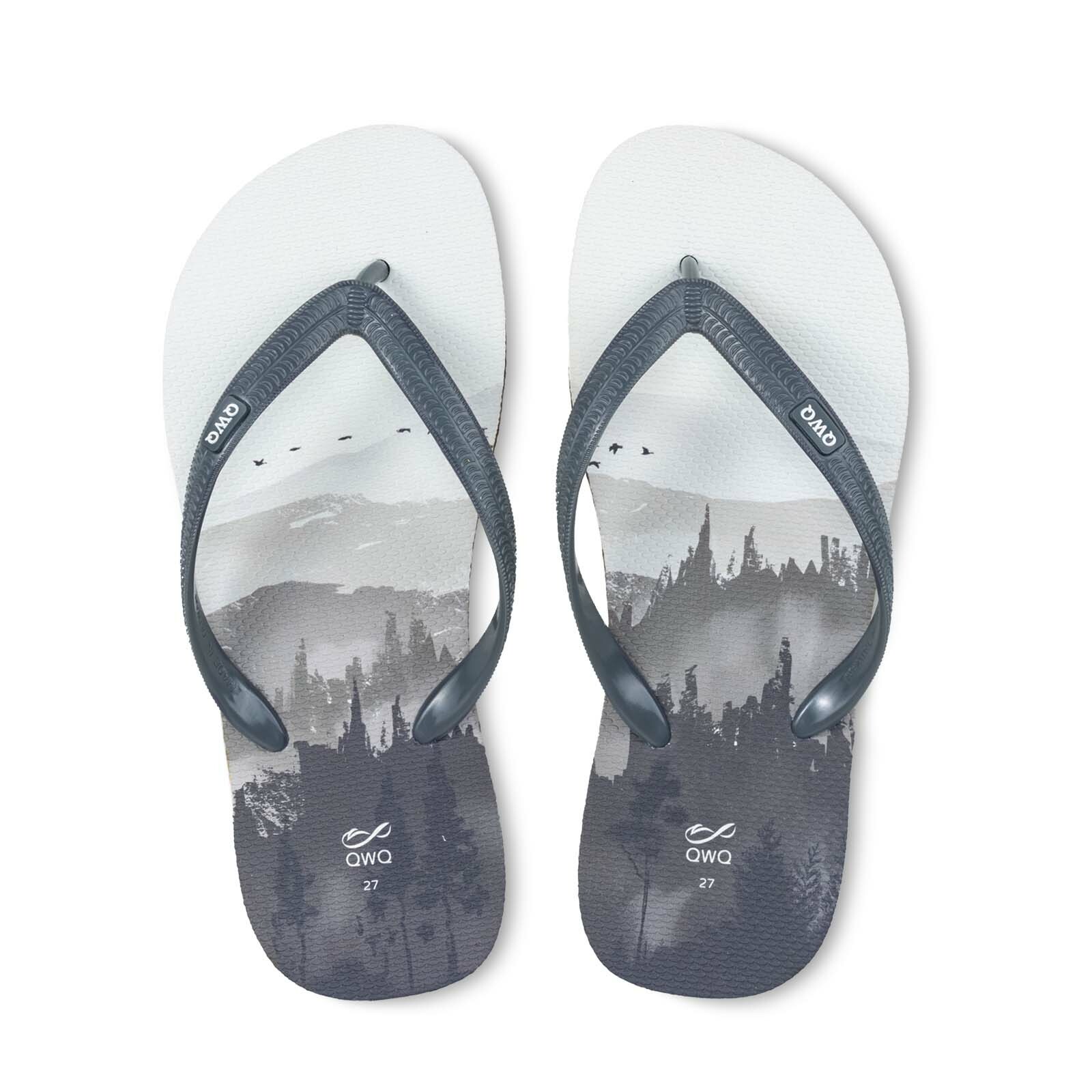 大衛君 山霧 男款粗帶人字夾腳拖鞋 銀河灰