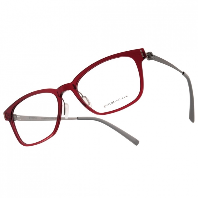 【VYCOZ】TOLY RED-GRY 百搭方框光學眼鏡 -INCLINE M系列