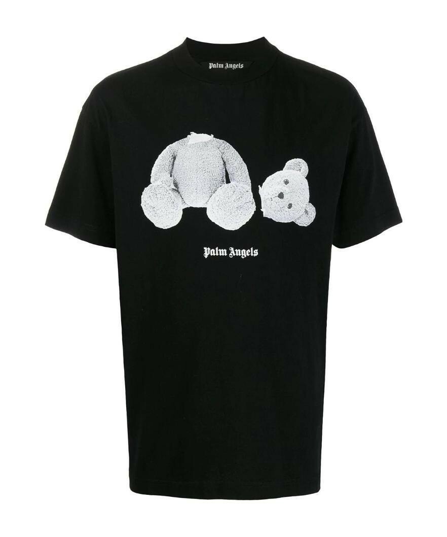 PALM ANGELS 經典爆款 黑白斷頭熊 背後字體Logo短袖 T