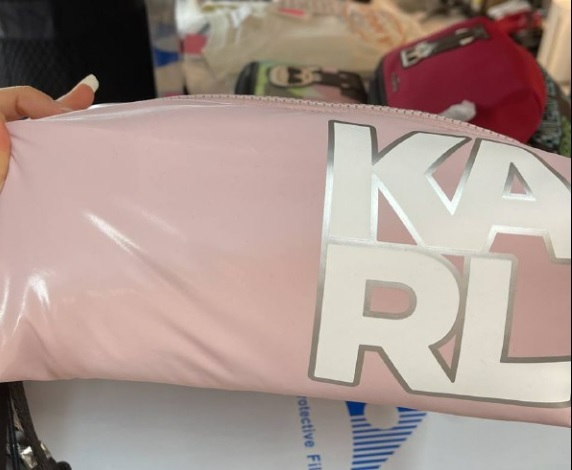 [S] KARL LAGERFELD 22UW3202-585 KSOFT WASHBAG, CAMEO PINK, 22UW3202-585 (KL2009)