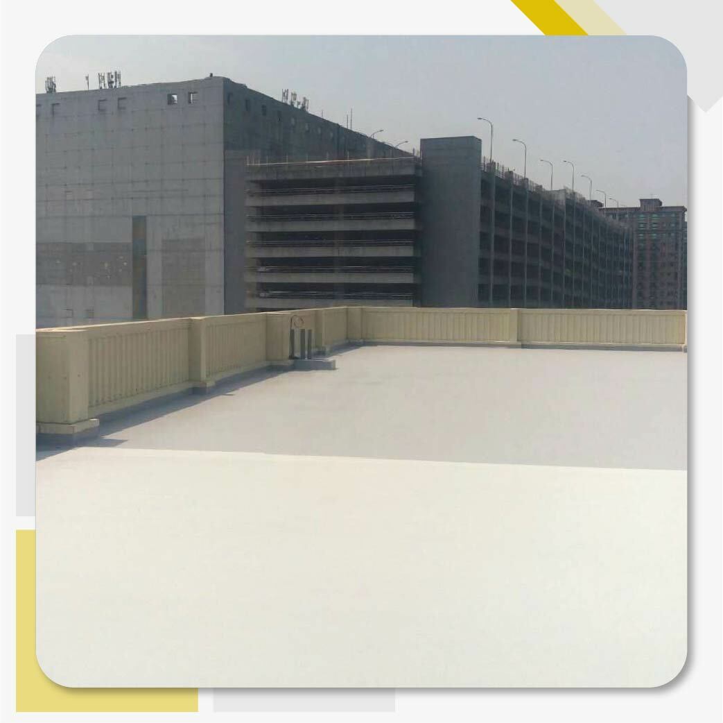 桃園蘆竹-雲邦新建廠房屋頂防水工程使用南寳漆的815WT水性815彈性塗料的實績照