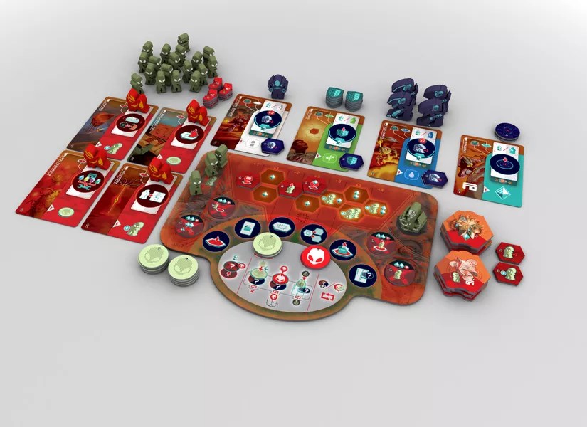 On Mars: Alien Invasion (with Wooden Alien Token)