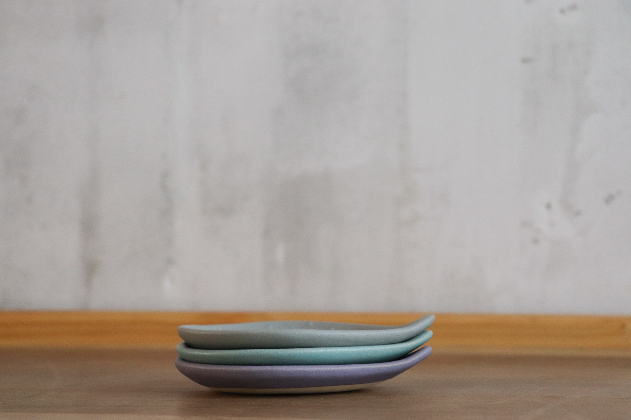 益子燒 雨滴 造型平皿